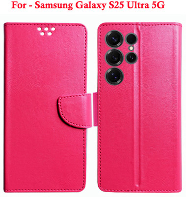 Toklot Flip Cover for Samsung Galaxy S25 Ultra 5G(Pink, Pack of: 1)