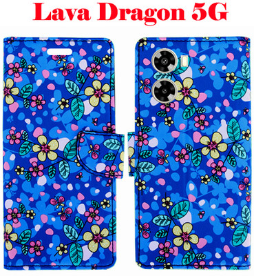 Toklot Flip Cover for Lava Dragon 5G(Blue, Pack of: 1)