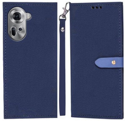 YAYAVAR Flip Cover for OPPO Reno11 5G(Blue, Grip Case, Pack of: 1)