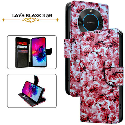 Hpa Flip Cover for Lava Blaze 2 5G(Red, Pack of: 1)