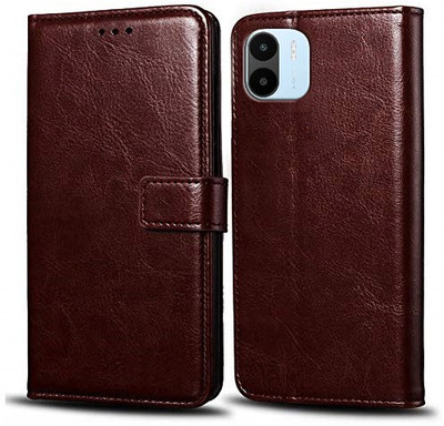 Cockcrow Flip Cover for Mi A1, Redmi A1 2022, Redmi A2 2023(Brown, Shock Proof, Pack of: 1)
