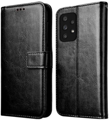 Casesily Flip Cover for Samsung Galaxy A13 Leather Wallet Case(Black, Cases with Holder, Pack of: 1)