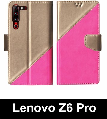 Telecase Flip Cover for Lenovo Z6 Pro Multicolor(Pink, Shock Proof, Pack of: 1)