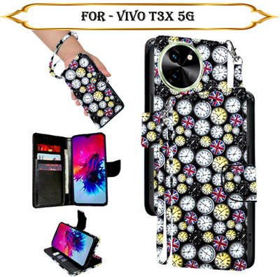 PARGO Flip Cover for Vivo T3X 5G(Multicolor, Pack of: 1)