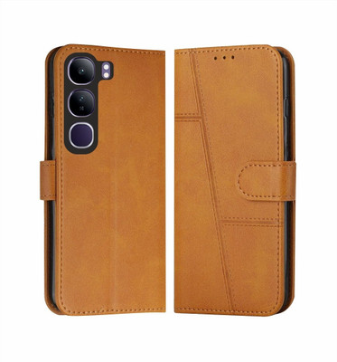 Soul Flip Cover for vivo Y300 5G, Card Pockets Wallet & Stand, Wallet Style Flip Back Case Cover(Gold, Magnetic Case, Pack of: 1)