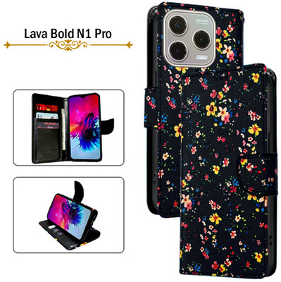 Asmart Flip Cover for Lava Bold N1 Pro(Black, Pack of: 1)