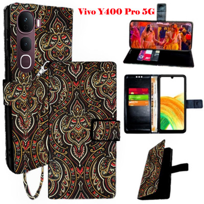 Toklot Flip Cover for Vivo Y400 Pro 5G(Brown, Pack of: 1)