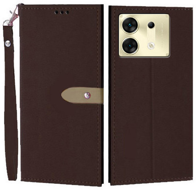Wynhard Flip Cover for Infinix Zero 30 5G(Brown, Grip Case, Pack of: 1)