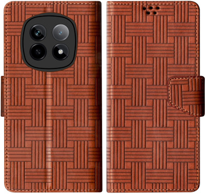SBMS Flip Cover for Realme P2 Pro 5G Back Cover Case with Magnatic Closure(Brown, Shock Proof, Pack of: 1)