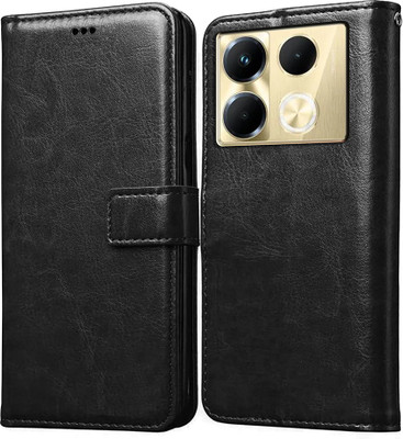 Casotec Flip Cover for Infinix Note 40 Pro 5G(Black, Pack of: 1)