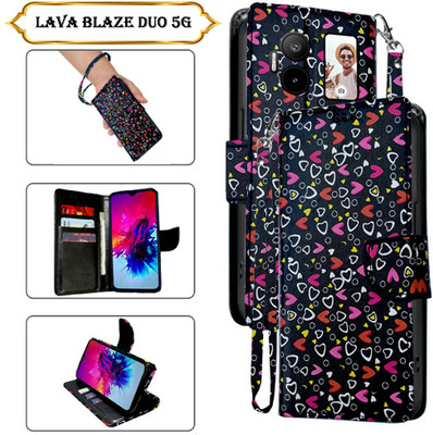 SALGO Flip Cover for Lava Blaze Duo 5G(Black, Pack of: 1)