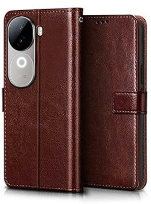 Chaseit Flip Cover for IQOO Z9s 5G(Brown, Dual Protection, Pack of: 1)