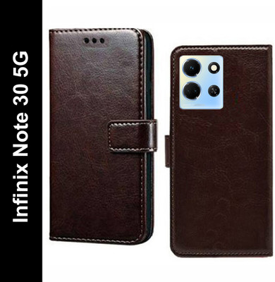 Mashgul Flip Cover for Infinix Note 30 5G(Brown, Shock Proof, Pack of: 1)