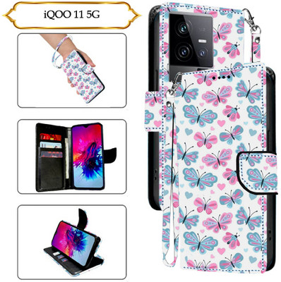 PARGO Flip Cover for iQOO 11 5G(White, Pack of: 1)