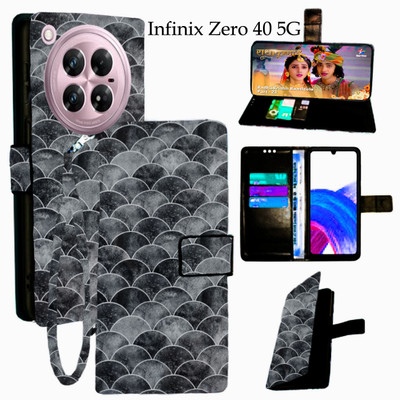 Shanno Enterprises Flip Cover for Infinix Zero 40 5G(Black, Pack of: 1)