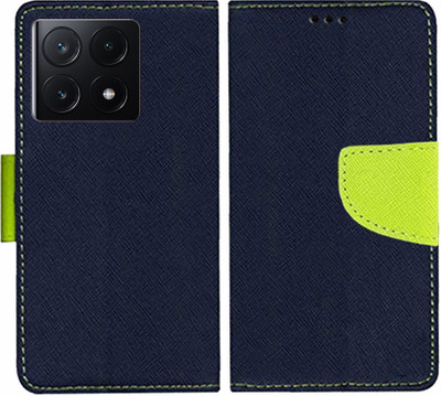 Carnage Flip Cover for POCO X6 Pro 5G(Blue, Yellow, Pack of: 1)