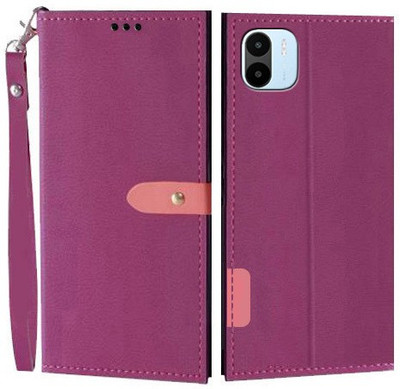 Wynhard Flip Cover for Mi A1, Redmi A1 2022, Redmi A2 2023(Pink, Grip Case, Pack of: 1)