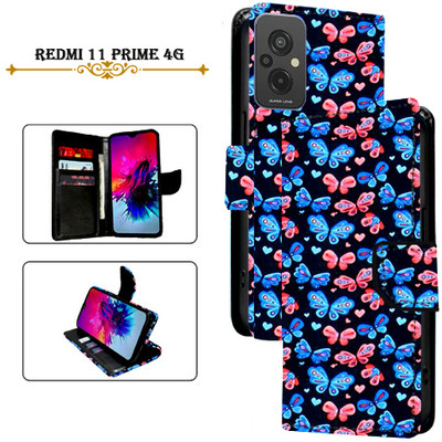 PARGO Flip Cover for Redmi 11 Prime 4G(Black, Pack of: 1)