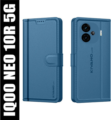 KIVANO LUXE Flip Cover for iQOO Neo 10R 5G(Blue, Magnetic Case, Pack of: 1)