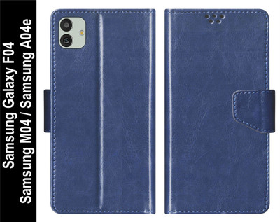 SBMS Flip Cover for Samsung Galaxy M04 / Samsung A04e / Samsung F04(Blue, Shock Proof, Pack of: 1)