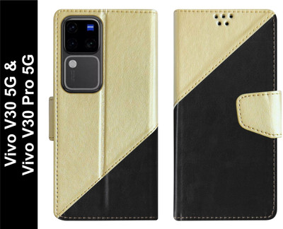 SBMS Flip Cover for Vivo V30 Pro 5G / Vivo V30 5G Back Cover Case with Magnatic Closure(Black, Shock Proof, Pack of: 1)