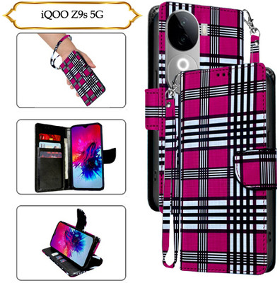 Cutemart Flip Cover for iQOO Z9s 5G(Pink, Pack of: 1)
