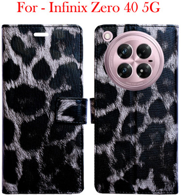 SHANNO Flip Cover for Infinix Zero 40 5G(Black, Pack of: 1)