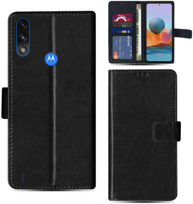 Kalua Mall Flip Cover for Moto E7 Power pouch cover | Moto PAMH0001IN pouch cover | Black(Black, Magnetic Case, Pack of: 1)