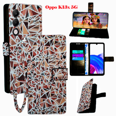 Vacko Flip Cover for OPPO K13x 5G(Brown, Pack of: 1)