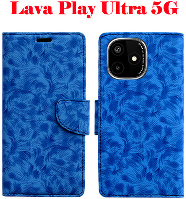 Mxkart Flip Cover for Lava Play Ultra 5G(Blue, Pack of: 1)