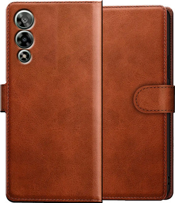 PFOAM Flip Cover for LAVA STROM 5G |Vegan PU Leather |Foldable Stand & Pocket |Magnetic Closure(Brown, Dual Protection, Pack of: 1)