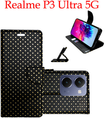 Mxkart Flip Cover for Realme P3 Ultra 5G(Black, Pack of: 1)