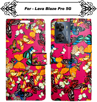 Asmart Flip Cover for Lava Blaze Pro 5G(Pink, Pack of: 1)