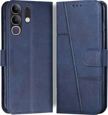 FoneShield Flip Cover for Vivo Y31 Pro 5G / Vivo T4x 5G / iQOO Z10X 5G|Premium Leather Finish | Magnetic Closure(Blue, Magnetic Case, Pack of: 1)