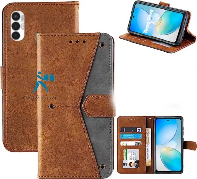 Urban Tech Flip Cover for Tecno Pova 3(Brown, Grip Case, Pack of: 1)