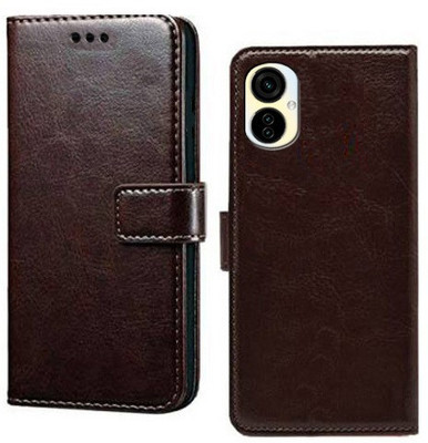 Wynhard Flip Cover for Tecno Camon 19, Tecno Camon 19 Neo, Tecno Camon 19 Pro 5G(Brown, Grip Case, Pack of: 1)