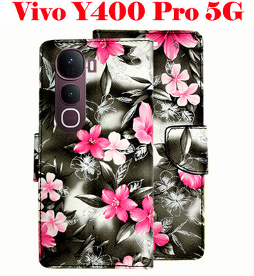 Toklot Flip Cover for Vivo Y400 Pro 5G(Black, Pack of: 1)