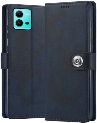 Gaffar Wale Flip Cover for Vivo V25 5G(Blue, Dual Protection, Pack of: 1)