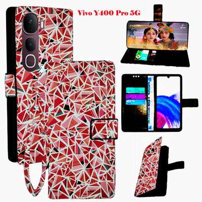 Toklot Flip Cover for Vivo Y400 Pro 5G(Red, Pack of: 1)
