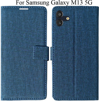 MAXSHAD Flip Cover for Samsung Galaxy M13 5G(Blue, Magnetic Case)