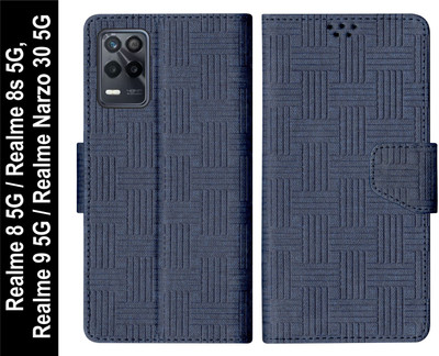 SBMS Flip Cover for Realme Narzo 30 5G / Realme 8 5G / Realme 8s 5G / Realme 9 5G(Blue, Shock Proof, Pack of: 1)