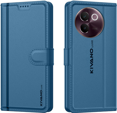 KIVANO LUXE Flip Cover for Vivo V30e 5G(Blue, Magnetic Case, Pack of: 1)