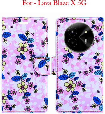 Toklot Flip Cover for Lava Blaze X 5G(Pink, Pack of: 1)