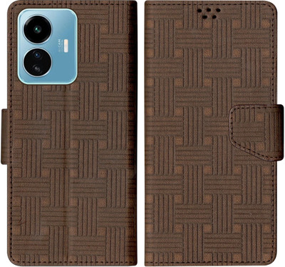 SBMS Flip Cover for IQOO Z6 Lite 5G(Brown, Shock Proof, Pack of: 1)