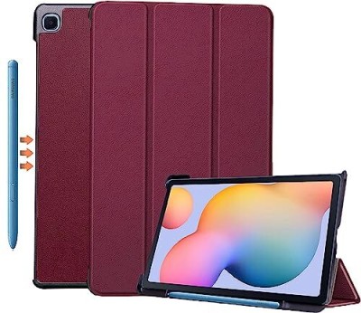 Proelite Flip Cover for Samsung Galaxy Tab S6 Lite 10.4 inch(Red, Cases with Holder, Pack of: 1)