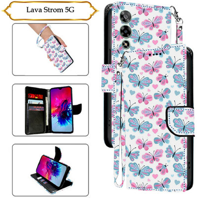 PARGO Flip Cover for Lava Strom 5G(White, Pack of: 1)