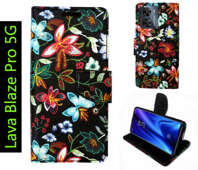 Toklot Flip Cover for Lava Blaze Pro 5G(Black, Pack of: 1)