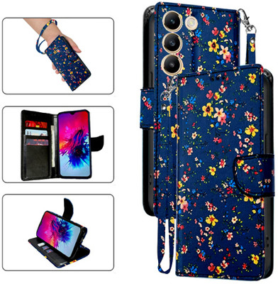 PARGO Flip Cover for Vivo Y200E 5G(Blue, Pack of: 1)