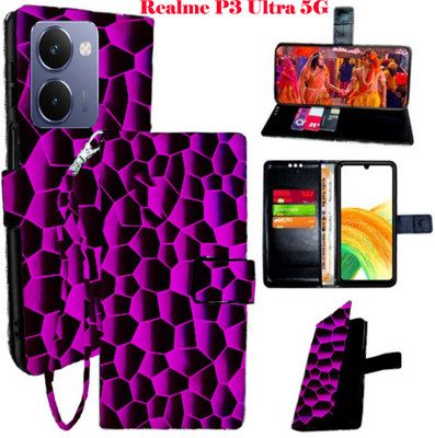 Mxkart Flip Cover for Realme P3 Ultra 5G(Pink, Pack of: 1)