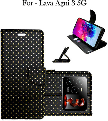 Toklot Flip Cover for Lava Agni 3 5G(Black, Pack of: 1)